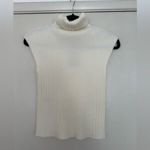 NWT Miyake Archive Cream Ribbed Turtleneck